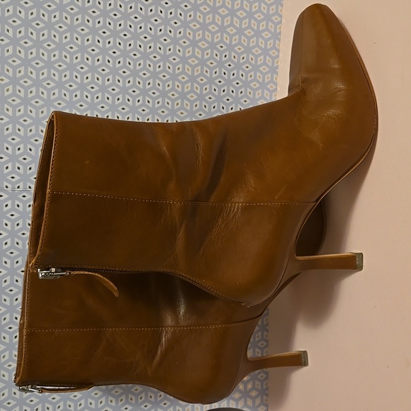 Black Suede Studio Laura Boots in Cognac - Picture 8 of 11